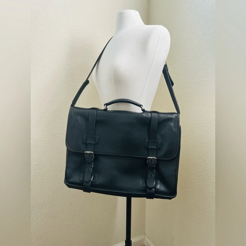 Vintage Coach Black Madison Messenger/Briefcase Bag